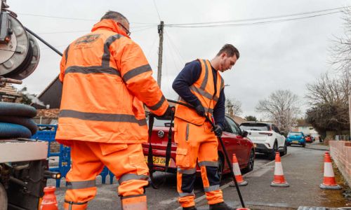 Go-Fix engineer carrying out professional drainage services.